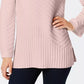 Suéter feminino de malha com pontos mistos Charter Club, rosa, tamanho grande
