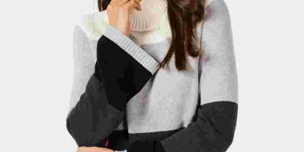 Suéter feminino Charter Club com manga flare, preto, tamanho grande