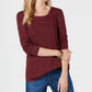 Camiseta feminina de manga comprida Style &amp; Co, roxa, tamanho X-G