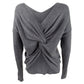 Bar III Women's Wear 2 Ways Twist Suéter Cinza Tamanho Pequeno