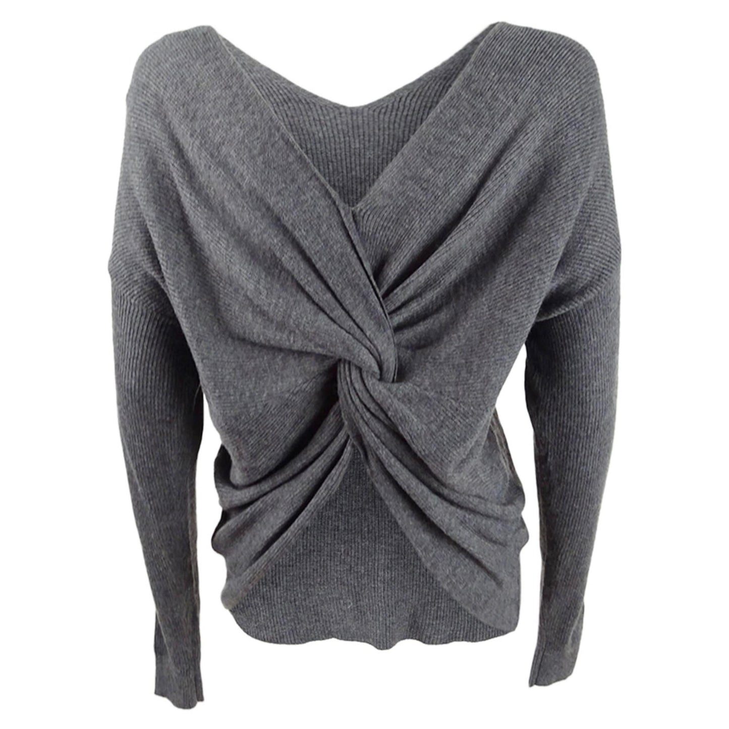 Bar III Women's Wear 2 Ways Twist Suéter Cinza Tamanho Pequeno