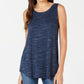 Regata feminina Spacedyed da Style &amp; Co. Azul, tamanho P.