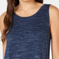 Regata feminina Spacedyed da Style &amp; Co. Azul, tamanho P.
