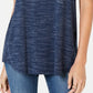 Regata feminina Spacedyed da Style &amp; Co. Azul, tamanho P.