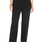 Calça feminina JM Collection Curvy Fit com perna reta, preta, tamanho 18W