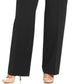 Calça feminina JM Collection Curvy Fit com perna reta, preta, tamanho 18W