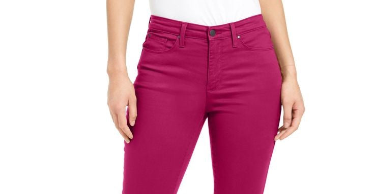Calça jeans feminina Charter Club Tummy Control Bristol Capri rosa tamanho 8