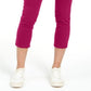 Calça jeans feminina Charter Club Tummy Control Bristol Capri rosa tamanho 8