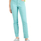 Calça jeans feminina Charter Club Lexington Tummy Control com perna reta, verde, tamanho 4