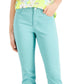 Calça jeans feminina Charter Club Lexington Tummy Control com perna reta, verde, tamanho 4