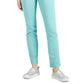 Calça jeans feminina Charter Club Lexington Tummy Control com perna reta, verde, tamanho 4