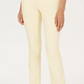 Calça jeans feminina Lexington reta, tamanho 4, amarela, Charter Club
