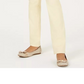 Calça jeans feminina Lexington reta, tamanho 4, amarela, Charter Club