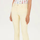 Calça jeans feminina Lexington reta, tamanho 6, amarela, Charter Club