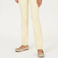 Calça jeans feminina Lexington reta, tamanho 6, amarela, Charter Club