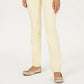 Calça jeans feminina Lexington reta, tamanho 8, amarela, Charter Club
