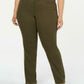 Calça feminina plus size Charter Club Twill Lexington verde tamanho 16W