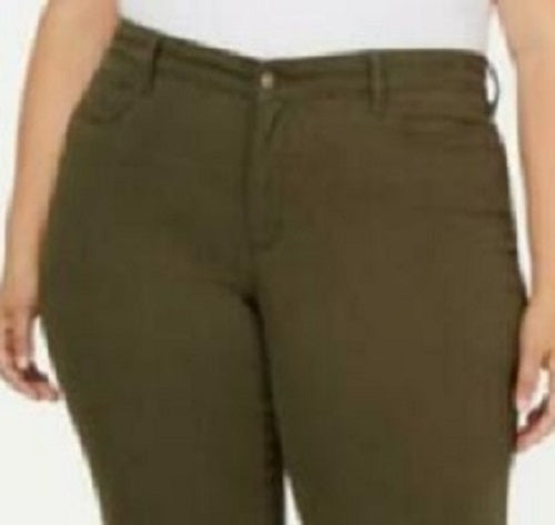Calça feminina plus size Charter Club Twill Lexington verde tamanho 16W