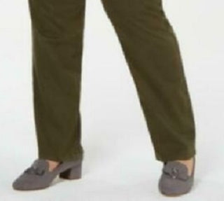 Calça feminina plus size Charter Club Twill Lexington verde tamanho 16W