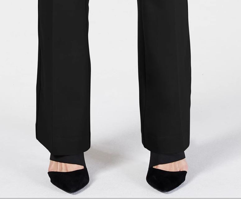 Calça Alfani Feminina com Cós Elástico e Botões Pretos Tamanho 10 Petite