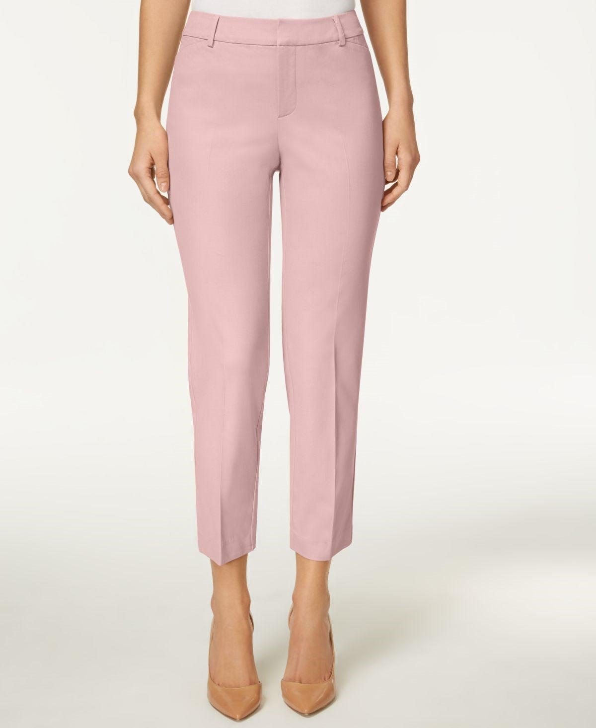 Calça curta feminina Charter Club Newport Tummy-Control, rosa, tamanho 16