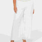 Calça feminina JM Collection com forro de gaze, tamanho 2X, branca