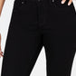 Calça jeans feminina Charter Club Tummy Control Bristol Capri preta tamanho 10
