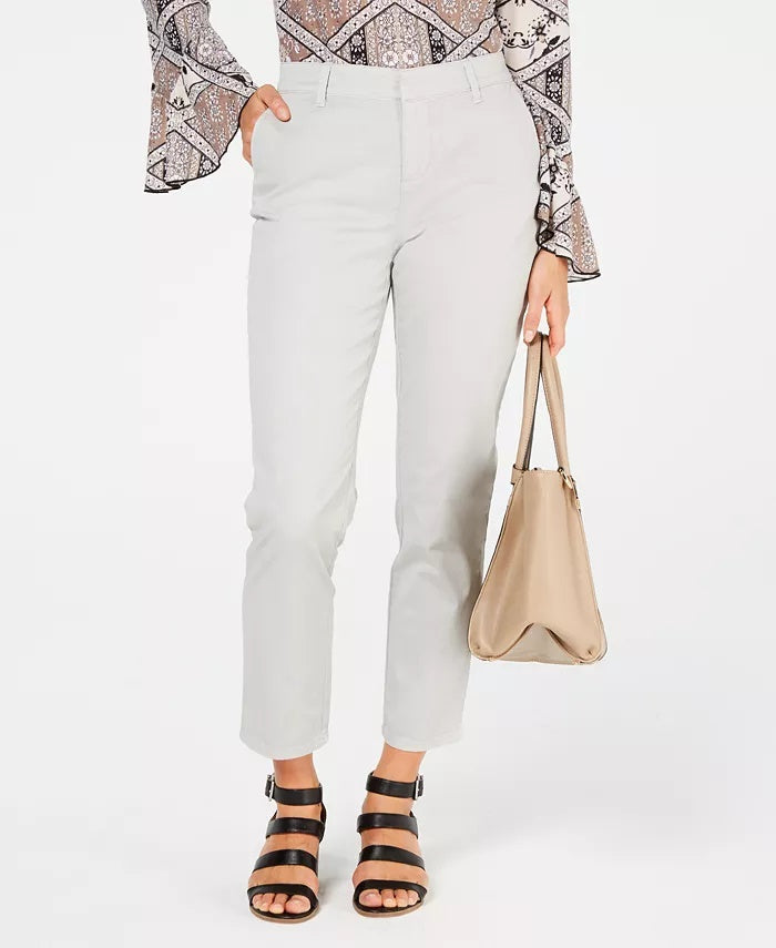 Calça Chino Feminina Style &amp; Co Prata Tamanho 4