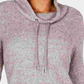 INC International Concepts Feminino Novo Top de Malha Elástica com Recorte Branco Brilhante Cinza Tamanho X-Grande
