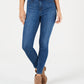 Calças jegging femininas de cintura alta e ajuste curvilíneo, estilo &amp; co, azul, tamanho 4