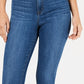 Calças jegging femininas de cintura alta e ajuste curvilíneo, estilo &amp; co, azul, tamanho 4