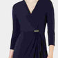 Vestido envelope falso feminino Charter Club Hardware azul tamanho pequeno