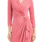 Vestido envelope falso feminino Charter Club Hardware rosa tamanho grande