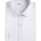 Camisa social masculina Bar III com gola de bolinhas, ajuste semi-ajustado, elástica, branca, tamanho 14,5 x 32-33