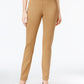 Calças femininas Charter Club Cambridge Skinny Pull-On com controle de barriga, tamanho 14, marrom