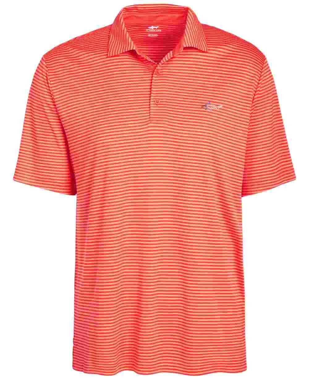 Attack Life Polo Masculino Regular Fit Performance Stretch Feeder Stripe Laranja Tamanho Pequeno