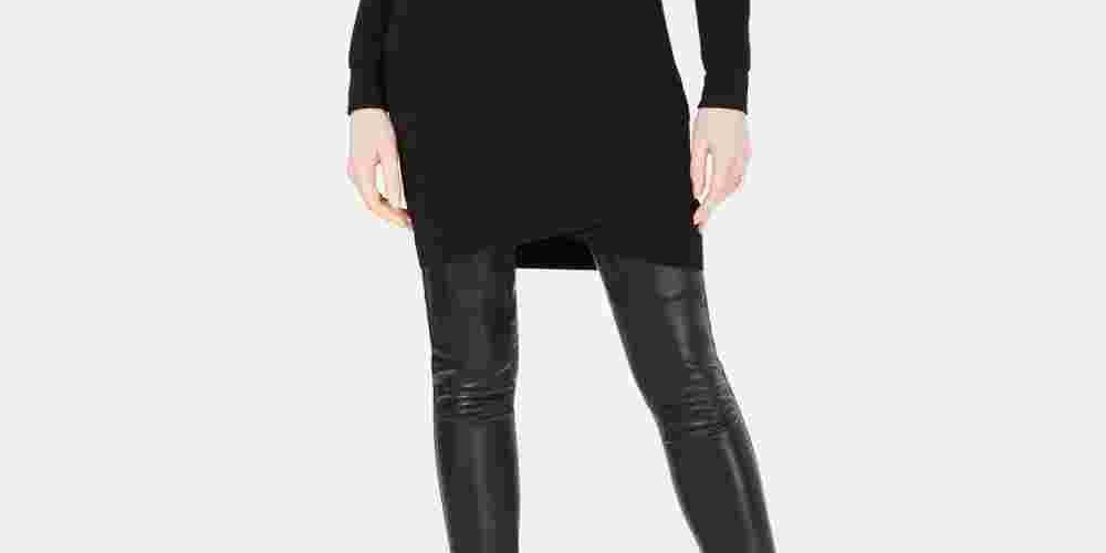 Bar III Suéter túnica feminino preto com capuz, manga comprida, gola redonda, tamanho pequeno