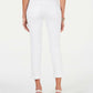 Calça jeans estilo boyfriend feminina, branca, tamanho pequeno