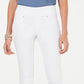 Calça jeans estilo boyfriend feminina, branca, tamanho pequeno