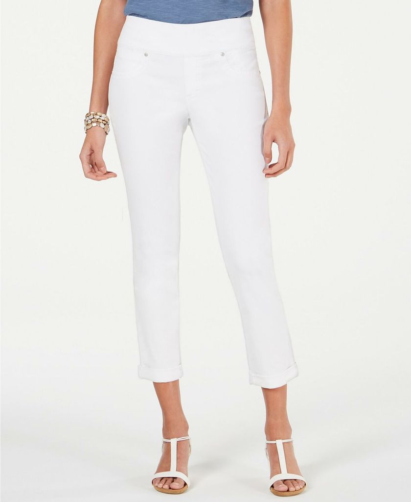 Calça jeans estilo boyfriend feminina estilo &amp; co, branca, tamanho XXG