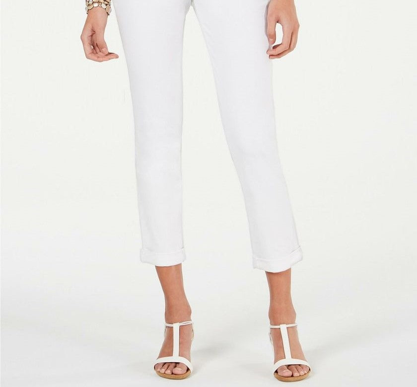 Calça jeans estilo boyfriend feminina estilo &amp; co, branca, tamanho XXG