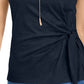 Top feminino com amarração lateral Style &amp; Co, azul marinho, tamanho pequeno