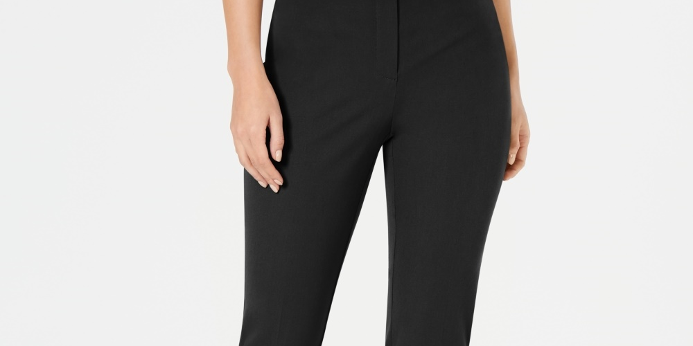 Calça skinny Alfani feminina Comfort Waist preta tamanho 6 Petite