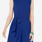 Vestido midi feminino Charter Club com amarração na cintura, azul, tamanho pequeno