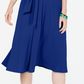 Vestido midi feminino Charter Club com amarração na cintura, azul, tamanho pequeno