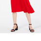 Vestido midi feminino Charter Club com amarração na cintura, tamanho XX-G, vermelho
