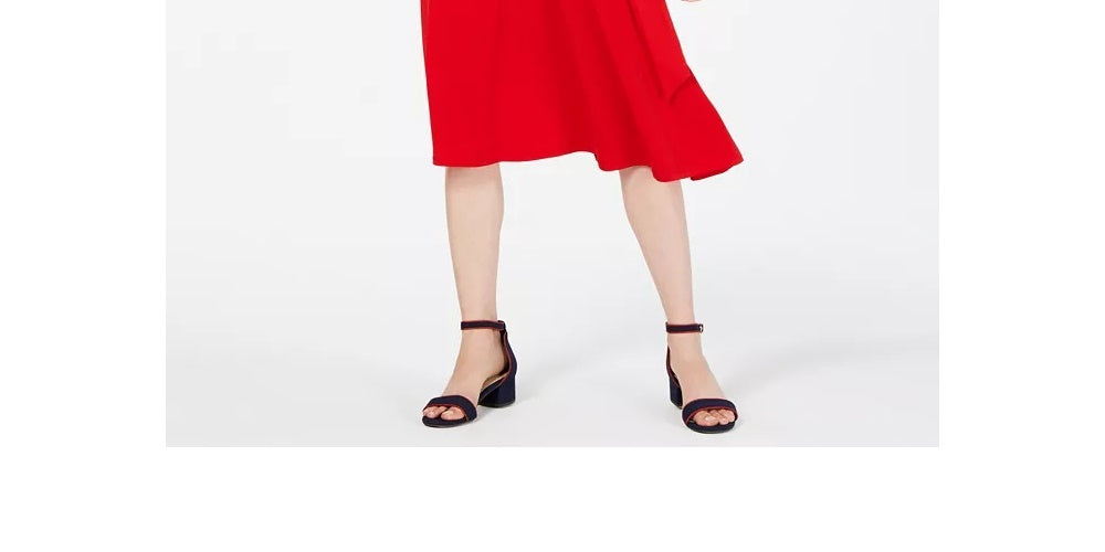 Vestido midi feminino Charter Club com amarração na cintura, tamanho XX-G, vermelho