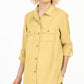 Camisa utilitária feminina Charter Club, tamanho médio, amarelo, extra grande