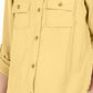 Camisa utilitária feminina Charter Club, tamanho médio, amarelo, extra grande