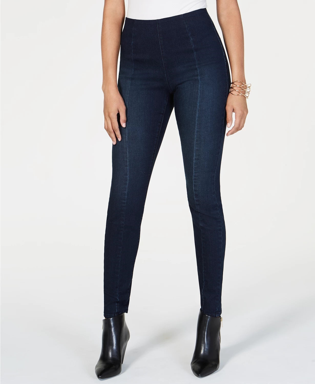 Calça jeans skinny feminina Petite Pull-On da INC International Concepts, azul, tamanho 0P
